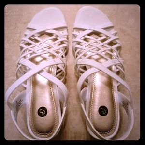 Strappy White Sandals